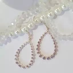گوشواره نقره ای گوشواره یاسی گوشواره مجلسی — تصویر ۳