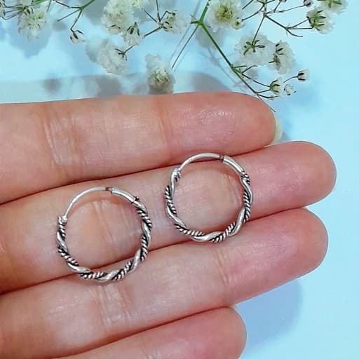 گوشواره نقره سیاه قلم ساخت تایلند