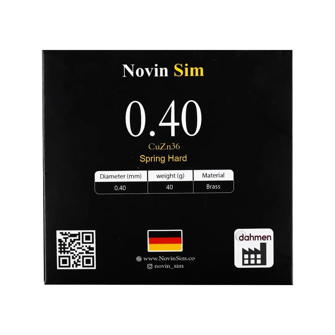 سیم سنتور زرد 40 گرمی نوین سیم سایز 0.40 — تصویر ۳