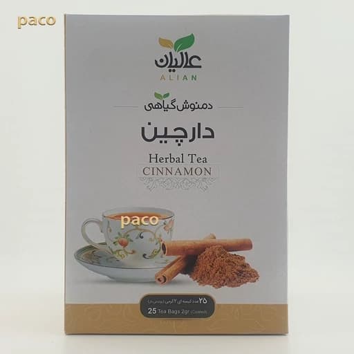 دمنوش دارچین کیسه ای عالیان-بسته ی 25 عددی