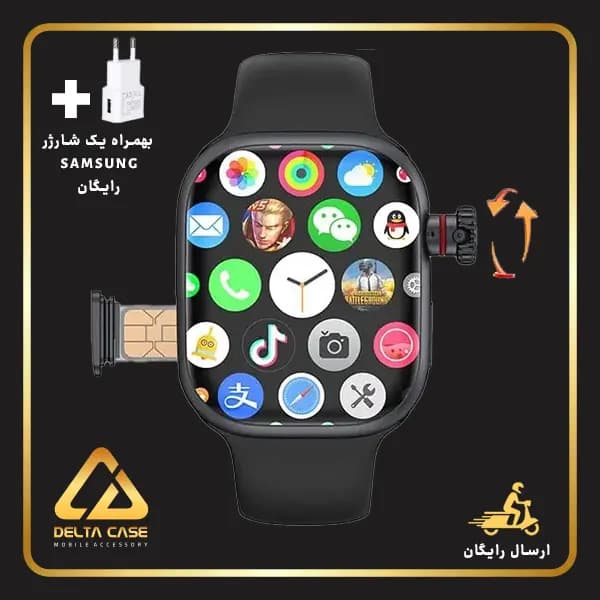 ساعت هوشمند سیم کارت خور و دوربین دار مدل NF9S Pro