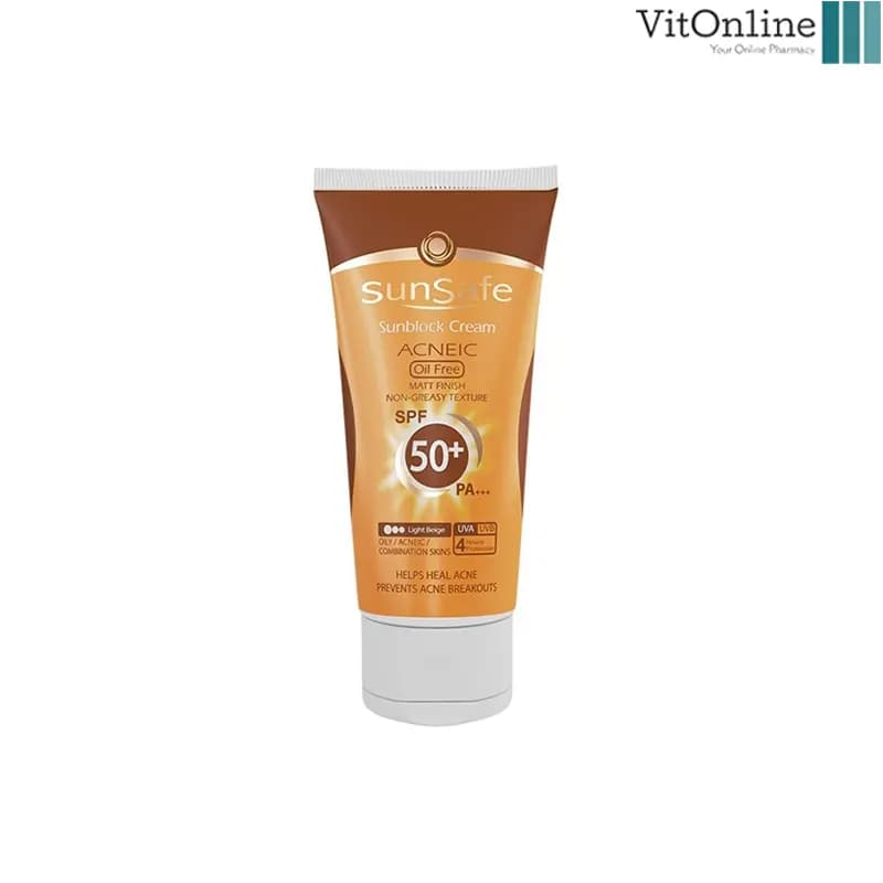 کرم ضد آفتاب فاقد چربی بی رنگ SunSafe SPF50 — تصویر ۶