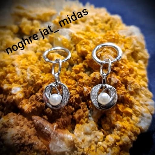 گوشواره نقره جواهر