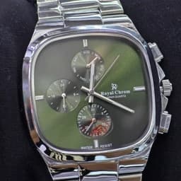 ساعت مچی مردانه رویال کروم(Royal Chrom)سبز یشمی — تصویر ۳