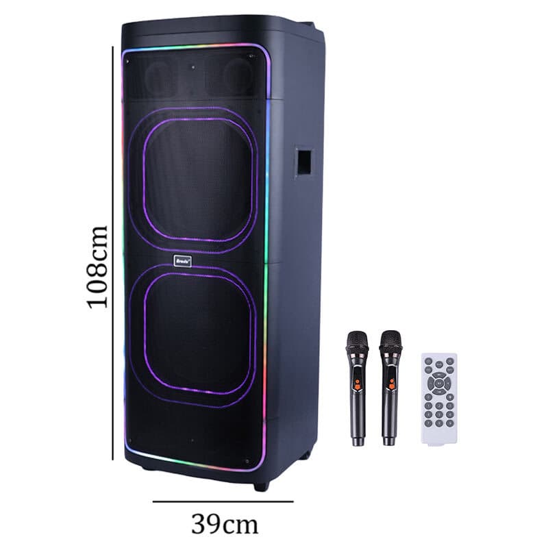 اسپیکر چمدانی بلوتوثی برودو BTS-2242 + میکروفون و ریموت کنترل