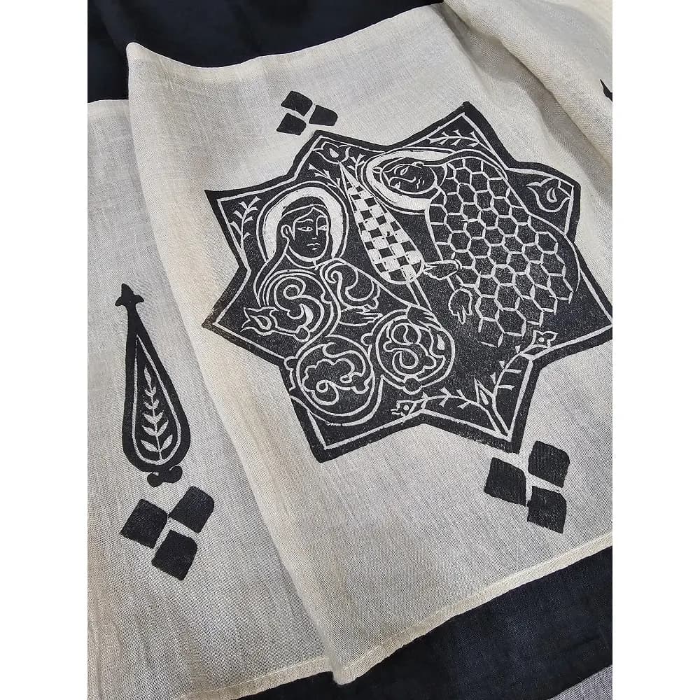 شال سنتی هنری طرح شمسه کد 23368 — تصویر ۸