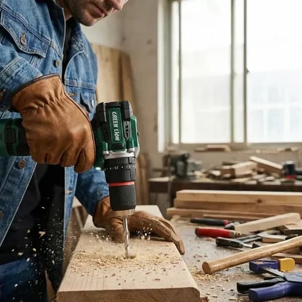 دریل چکشی شارژی گرین لاین Green Lion GD-15 Hammer Drill GNGD15D18V | امپراطور — تصویر ۳