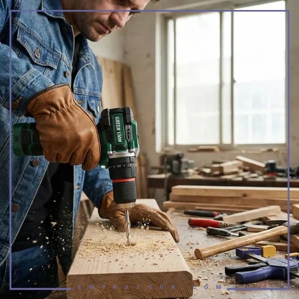 دریل چکشی شارژی گرین لاین Green Lion GD-15 Hammer Drill GNGD15D18V | امپراطور — تصویر ۹