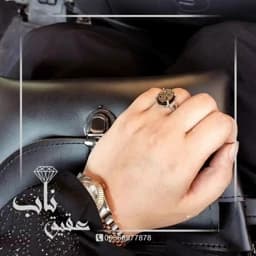 انگشتر نقره عقیق مشکی زنانه — تصویر ۳