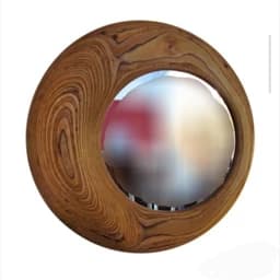 آینه دکوراتیو چوبی سم بلاس شده — تصویر ۳