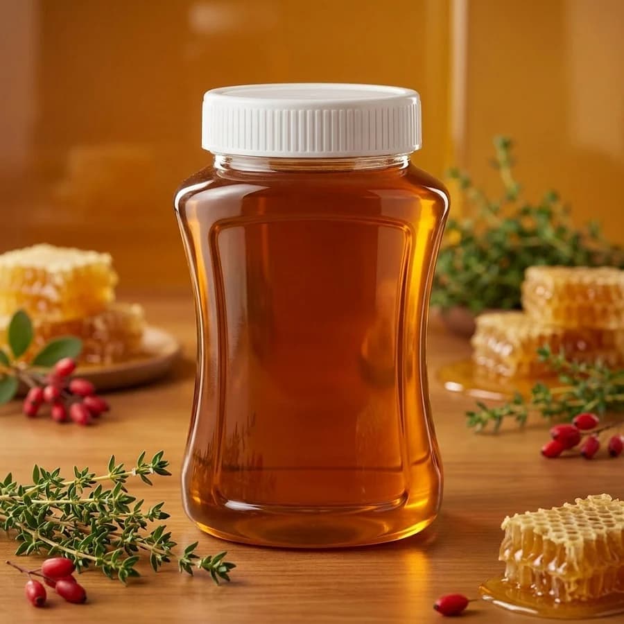 عسل یک کیلویی نیارکی با شهد آویشن، زرشک و ژل رویال