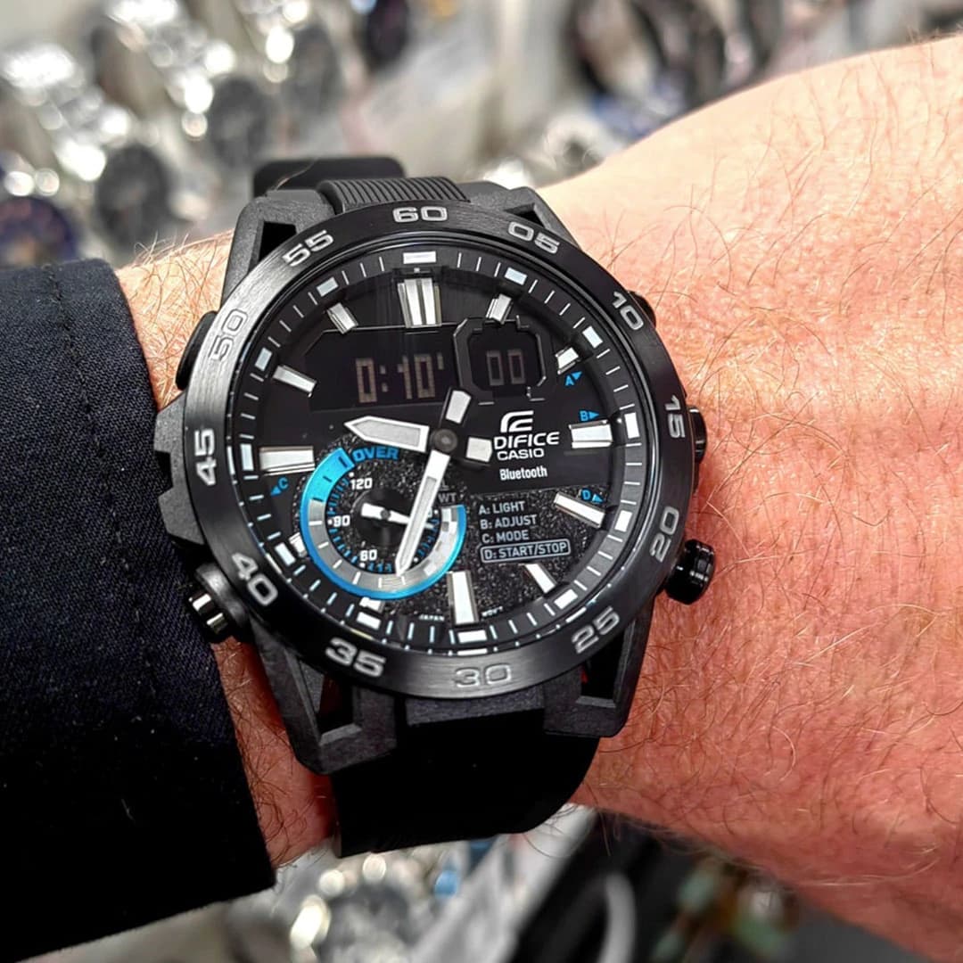 ساعت مچی مردانه برند EDIFICE مدل CASIO-ECB-40PB-1ADF — تصویر ۱۲