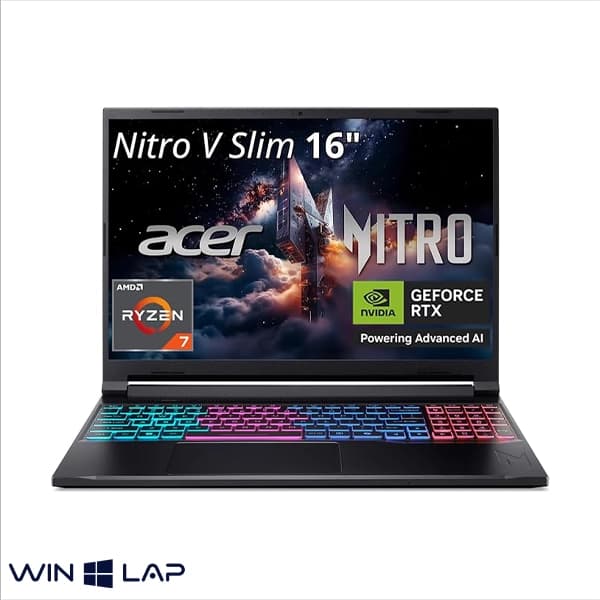 لپ تاپ گیمینگ Acer مدل NITRO ANV 16-S41 - پردازنده Ryzen 7 AI-260W - گرافیک 8GB RTX 5070 حافظه RAM 16GB حافظه هارد SSD 512GB