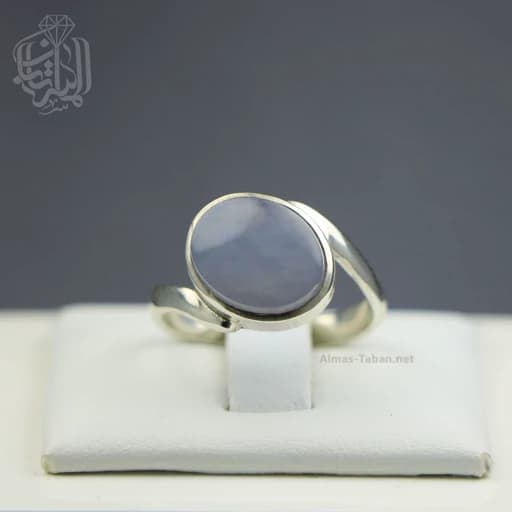 انگشتر نقره زنانه باعقیق کبود یمنی کد582 — تصویر ۲