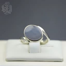 انگشتر نقره زنانه باعقیق کبود یمنی کد582 — تصویر ۳