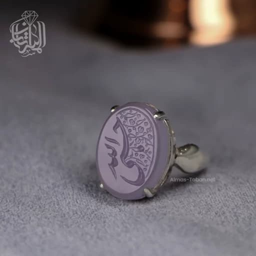 انگشتر نقره زنانه عقیق کبود کد 484 — تصویر ۲