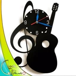 ساعت دیواری طرح گیتار و سل کد 67 (پس کرایه) — تصویر ۳