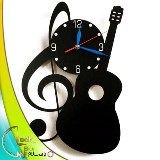 ساعت دیواری طرح گیتار و سل کد 67 (پس کرایه)