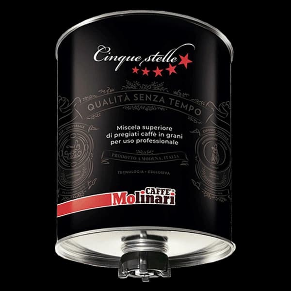 سیلندر قهوه مولیناری پنج ستاره مشکی Molinari five star black