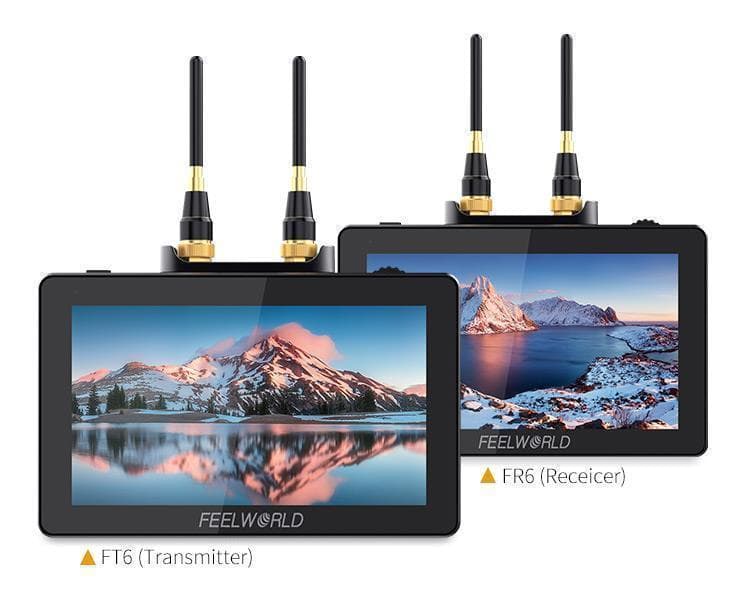 مانیتور فیلورد ۵.۵ اینچ فرستنده و گیرنده بیسیم دوربین | FEELWORLD FT6 FR6 5.5 Inch Wireless Video Transmission System