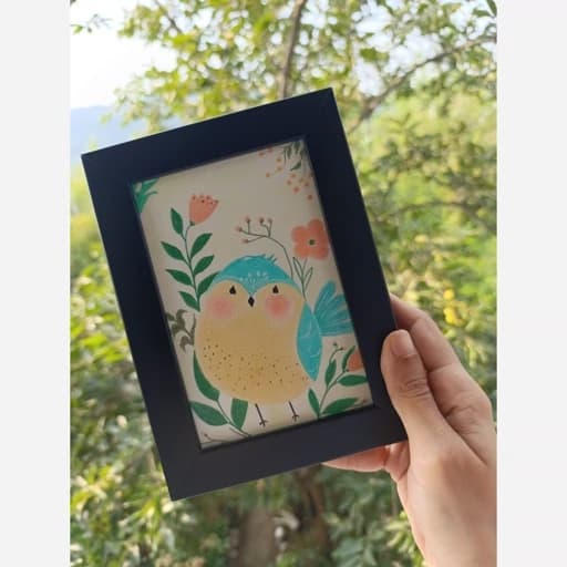 تابلو نقاشی فانتزی پرنده و بهار — تصویر ۲