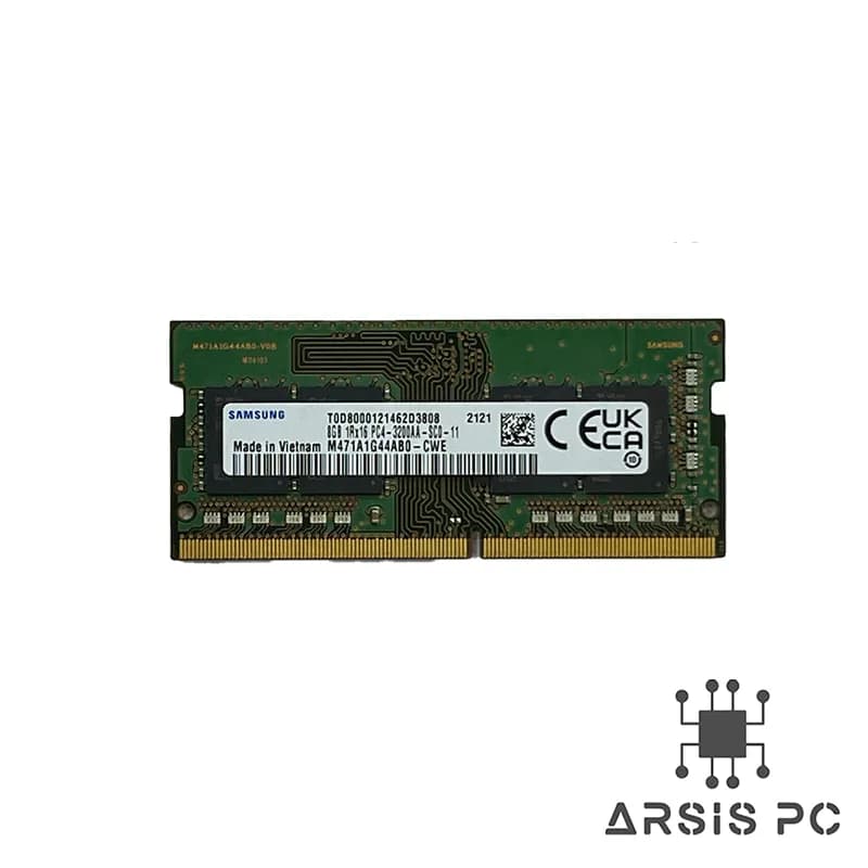 رم لپ‌تاپ Samsung مدل M471A1G44AB0-CWE ظرفیت 8 گیگابایت DDR4 فرکانس 3200MHz (PC4-25600) تایمینگ CL22 استوک