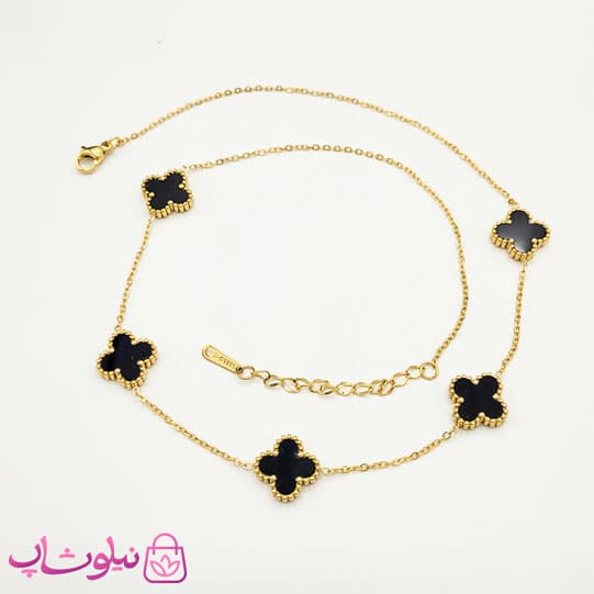 گردنبند زنانه مدل ونکلیف مشکی کد 1791