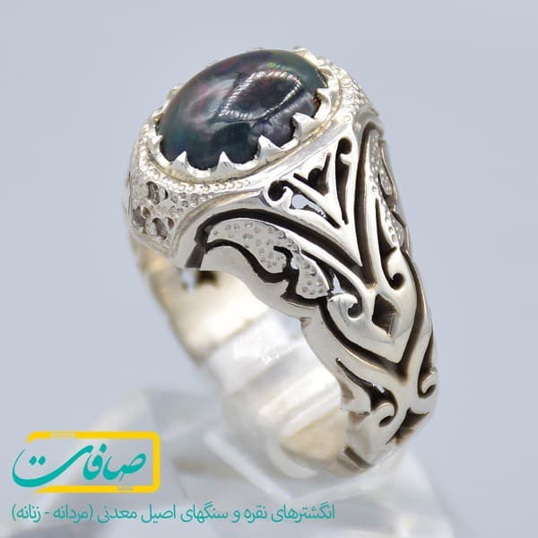 انگشتر اوپال مردانه «کد 1873» — تصویر ۲