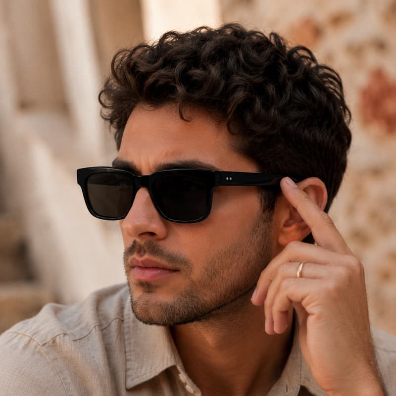 عینک آفتابی پلاریزه و UV400 ویفرر(Wayfarer) مردانه ریزالت مدل RE009C4 — تصویر ۶