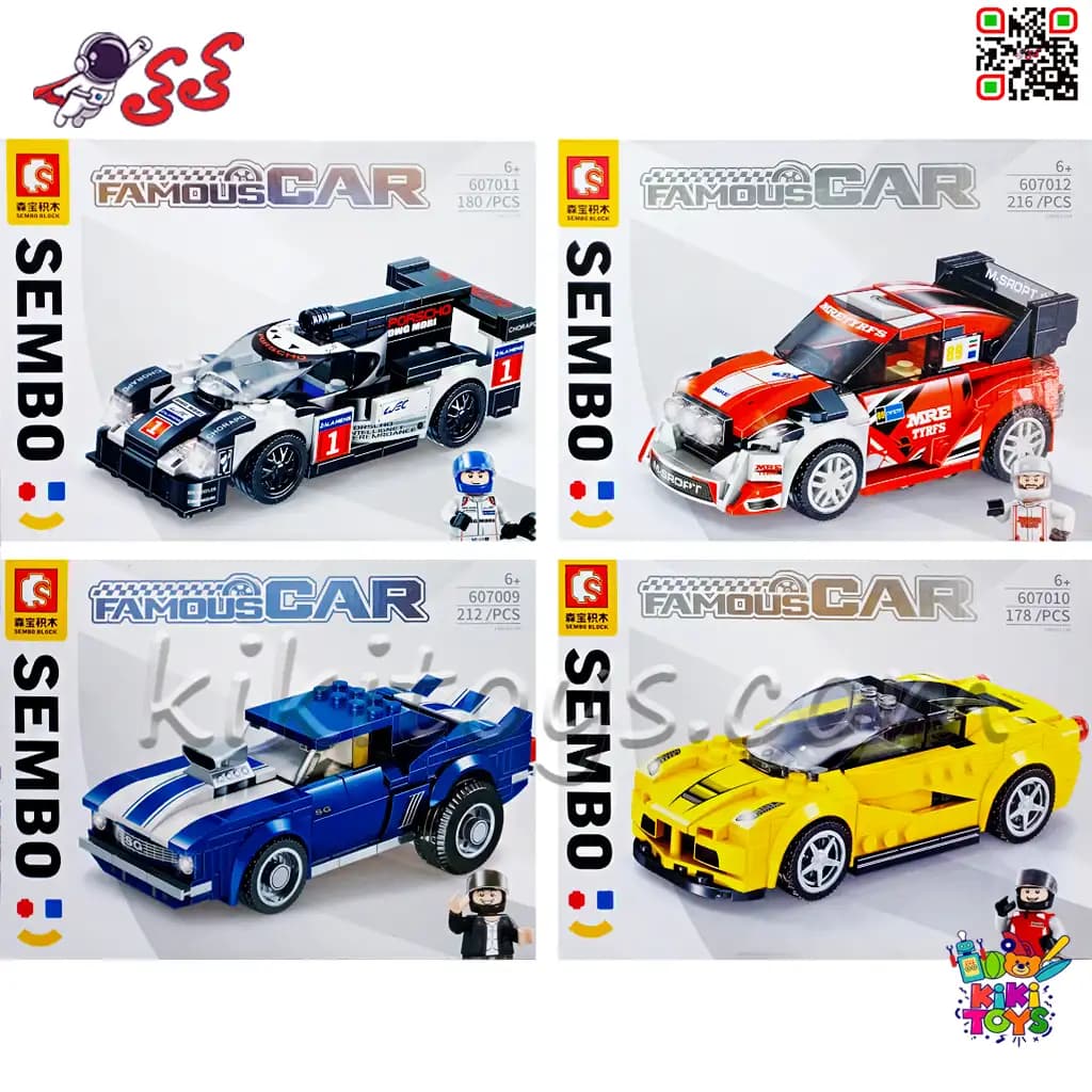 لگو ماشین مسابقه‌ای 4 در 1 سمبو Famous Car مدل 607009-607012 | 786 قطعه