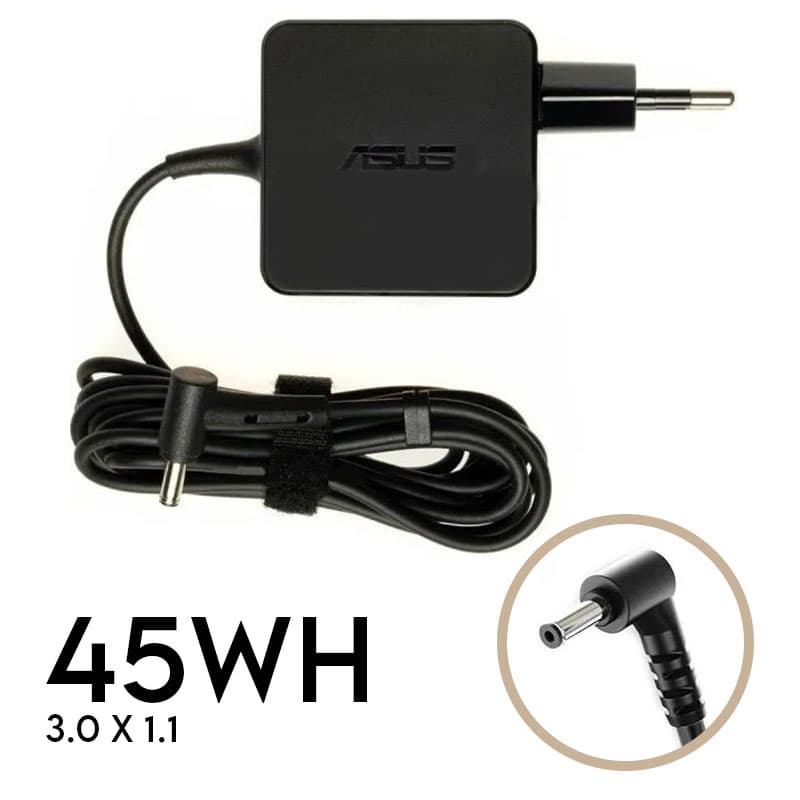 شارژر لپ تاپ ایسوس 45W | برند ASUS | ولتاژ 19V 2.37A | سرفیش 1.1 * 3.0 میلی متر — تصویر ۲