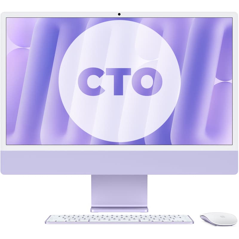 آی مک 24 اینچ M4 کاستوم پردازنده 10core – 10core حافظه رم 24 گیگابایت ظرفیت 1 ترابایت SSD بنفش Z1EU000AL — تصویر ۲