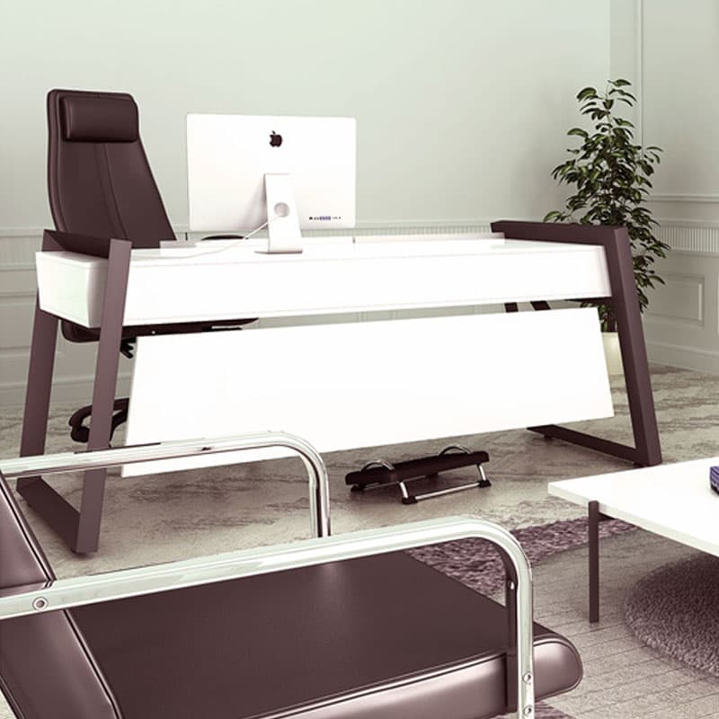 میز مدیریت تک پایه اسکاتی نوژن مدل ایلیا کد E12
