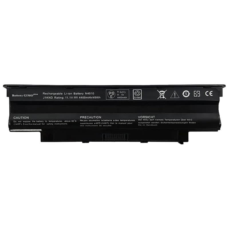 باتری لپ تاپ دل مدل Inspiron N5110 | برند Gimo Plus | ظرفیت 4400 | 49 وات | 6 سلولی | J1KND
