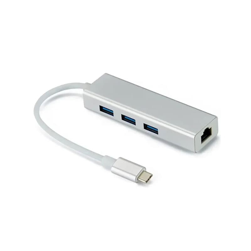 هاب TypeC سه پورت USB2.0 همراه پورت LAN ای نت