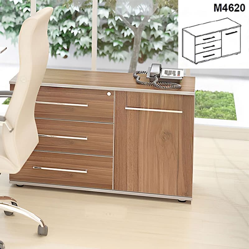 کمد کناره میز مدیریتی نوژن مدل راوند کد M4620