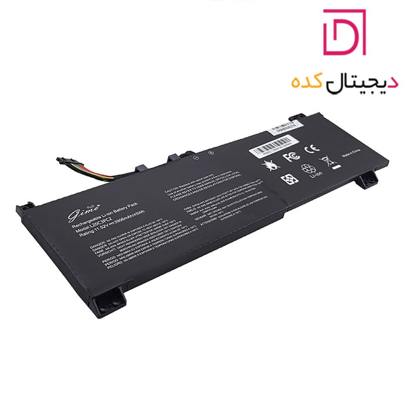 باتری لپ تاپ لنوو Lenovo IdeaPad Gaming 3-Type A | برند Gimo Plus | ظرفیت 3906 | 45 وات | 11.52 ولت | شناسه 15ACH6_L20C3PC2 — تصویر ۱۱