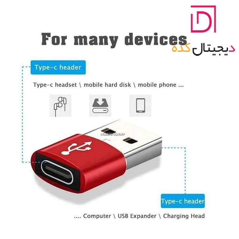 تبدیل تایپ سی به USB3.0 مدل GP-90 — تصویر ۳
