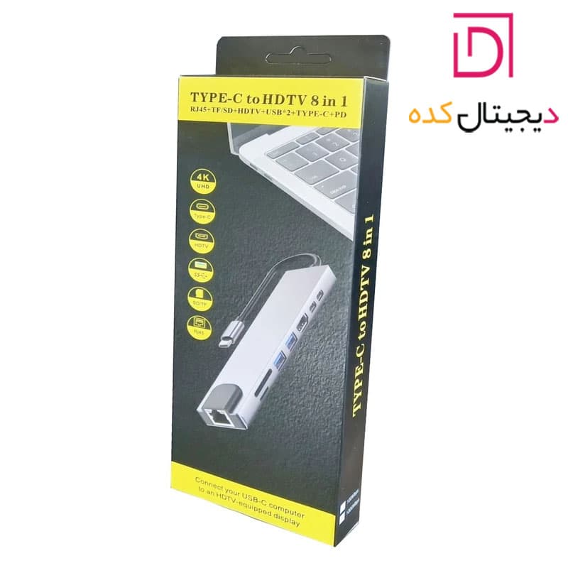 هاب 8 پورت USB-C به HDTV با پشتیبانی 4K و PD 87W — تصویر ۶