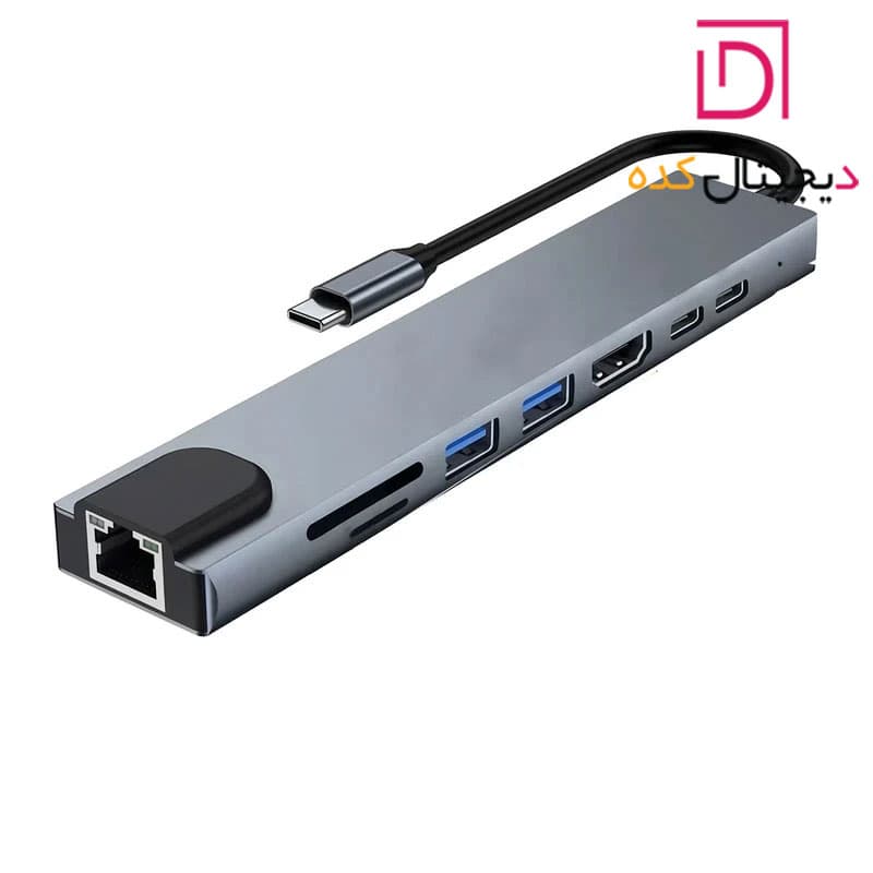 هاب 8 پورت USB-C به HDTV با پشتیبانی 4K و PD 87W — تصویر ۸