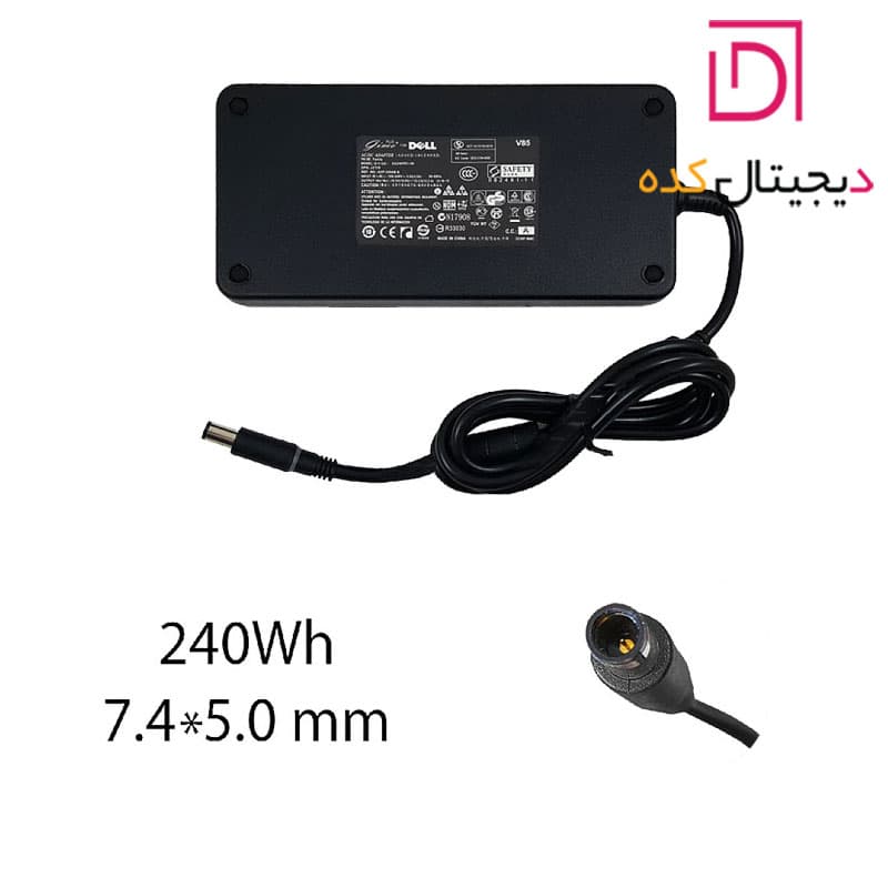 آداپتور لپ تاپ دل 19.5V 12.3A Gimo Plus سردلی — تصویر ۳