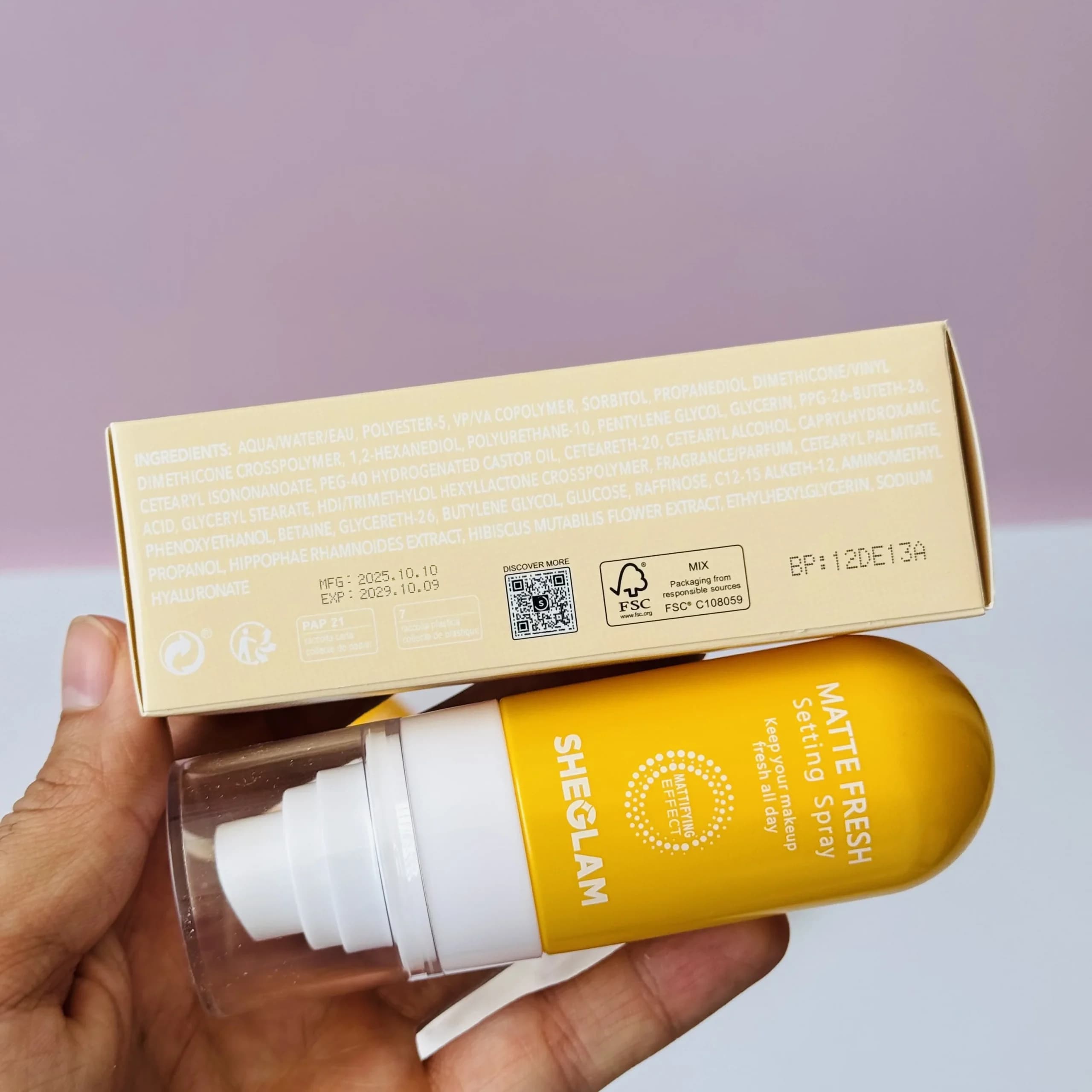 اسپری فیکس زرد MATTE FRESH — تصویر ۵