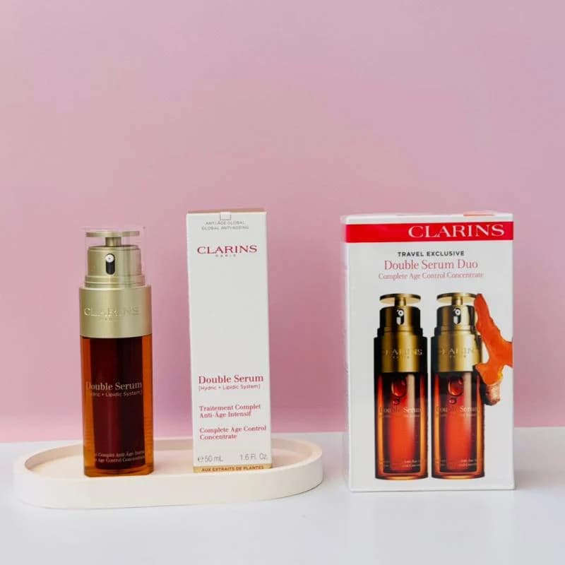دابل سرم ترمیم و جوانساز پوست Clarins حجم ۵۰ میل
