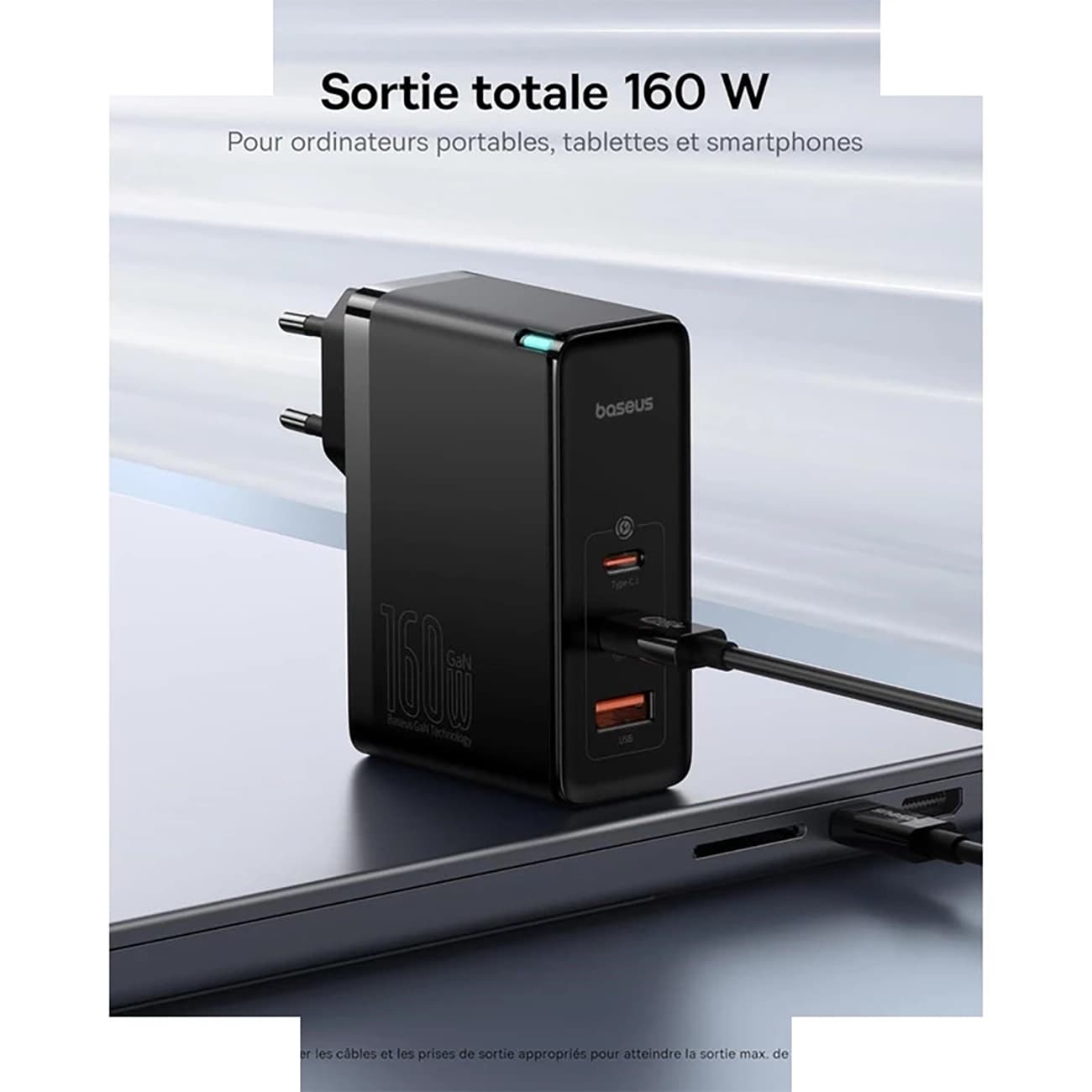 شارژر دیواری بیسوس Baseus مدلGaN5 Pro توان 160 وات — تصویر ۷