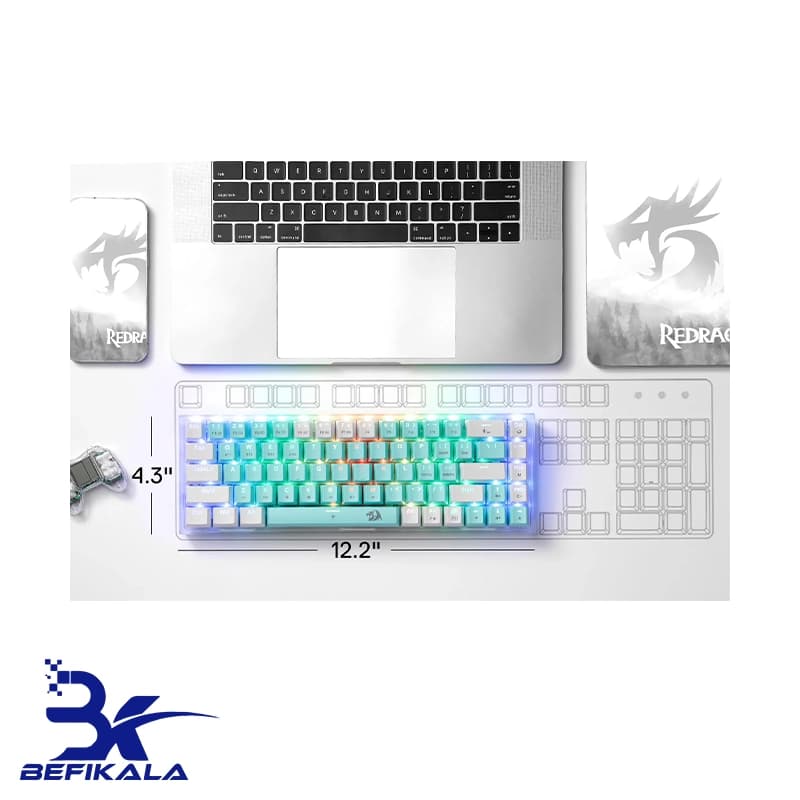 کیبورد مکانیکال گیمینگ ردراگون REDRAGON Castor K631 GW — تصویر ۵