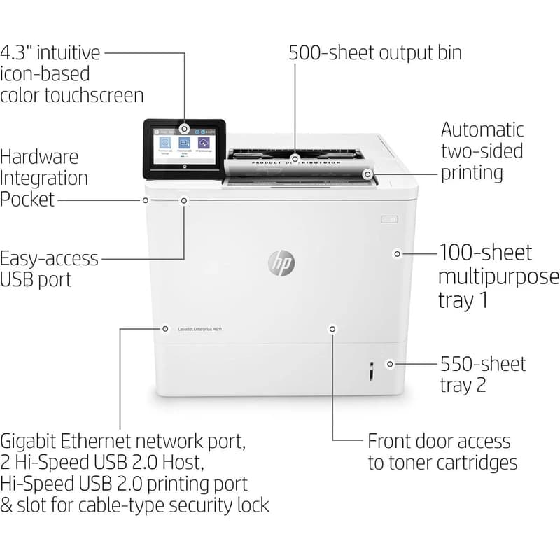 پرینتر لیزری اچ‌پی مدل LaserJet Enterprise M611dn — تصویر ۴