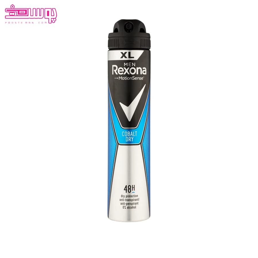 اسپری ضد تعریق مردانه Cobalt Dry رکسونا – 48 ساعته – 200 میل — تصویر ۶