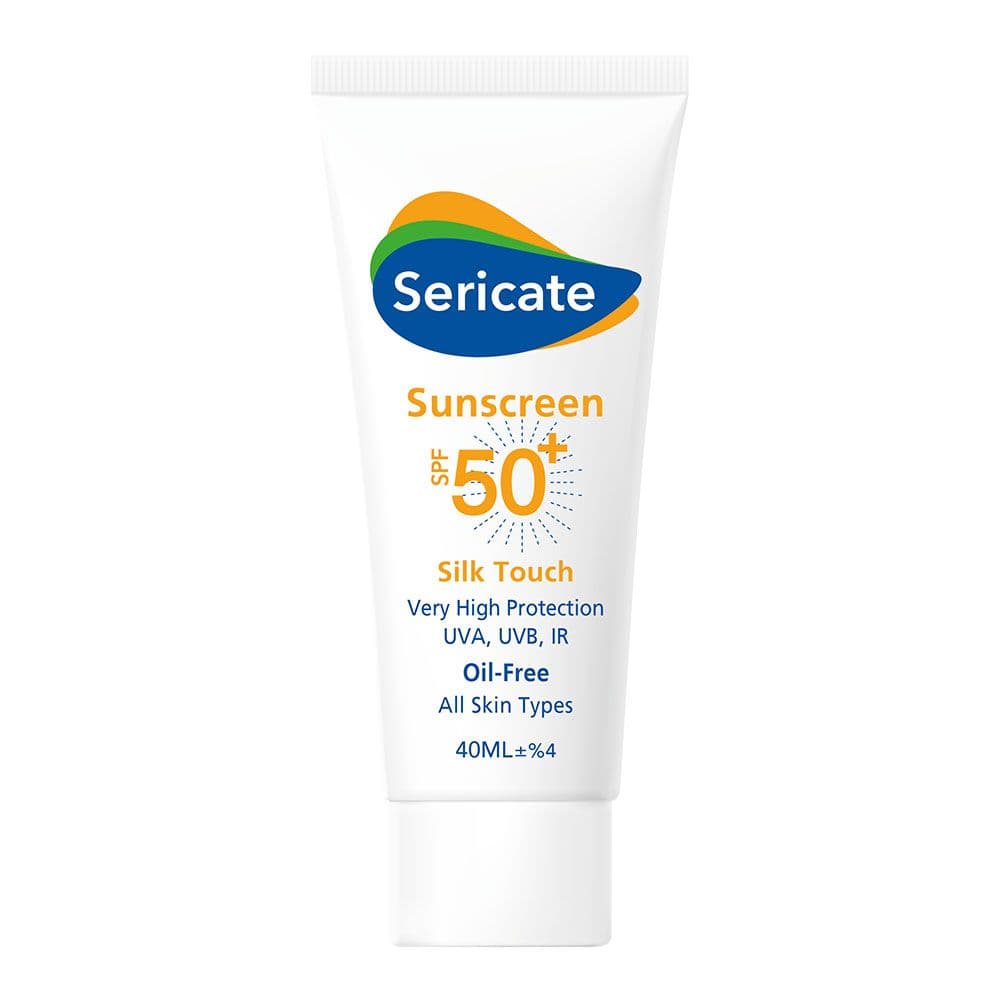 کرم ضد آفتاب بی رنگ فاقد چربی انواع پوست سیلک تاچ SPF50 سری کیت مدل 40 میل