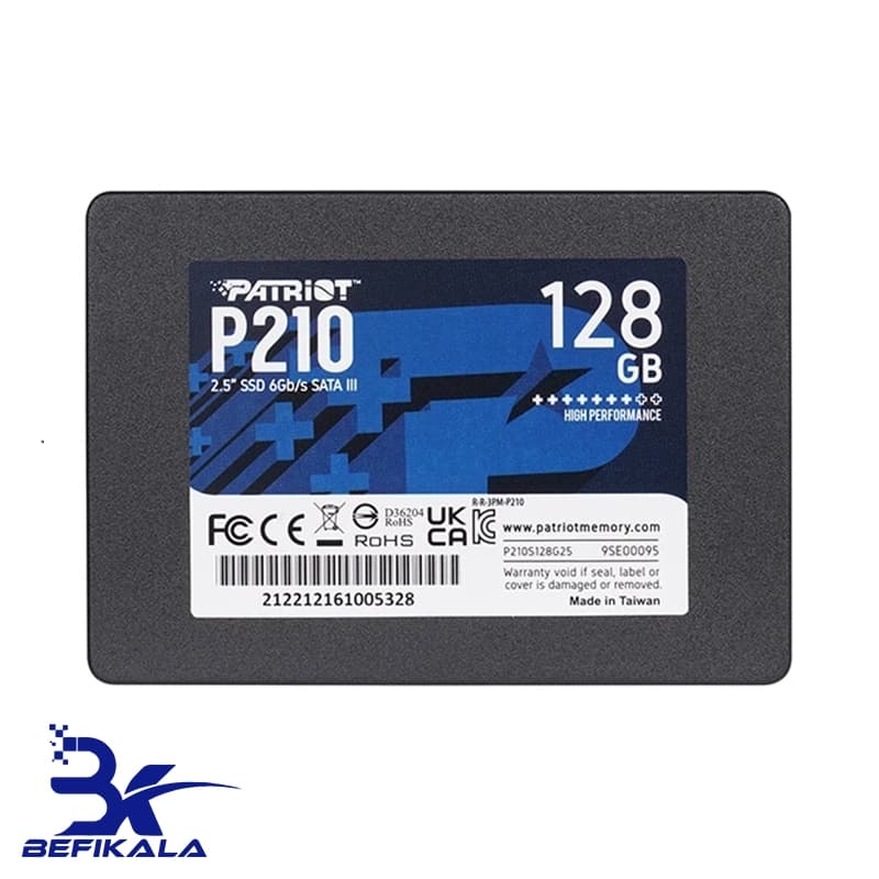 اس اس دی پاتریوت ظرفیت 128GB مدل SSD PATRIOT P210 128GB SATA