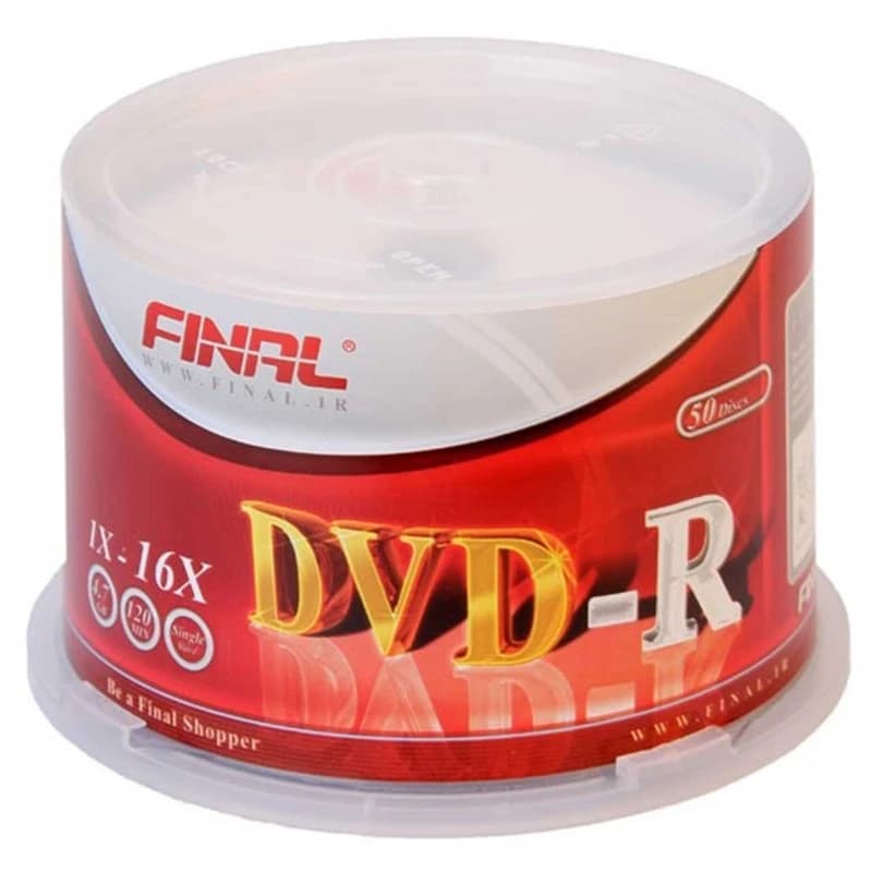 دی وی دی خام فینال مدل DVD-R بسته 50 عددی — تصویر ۲